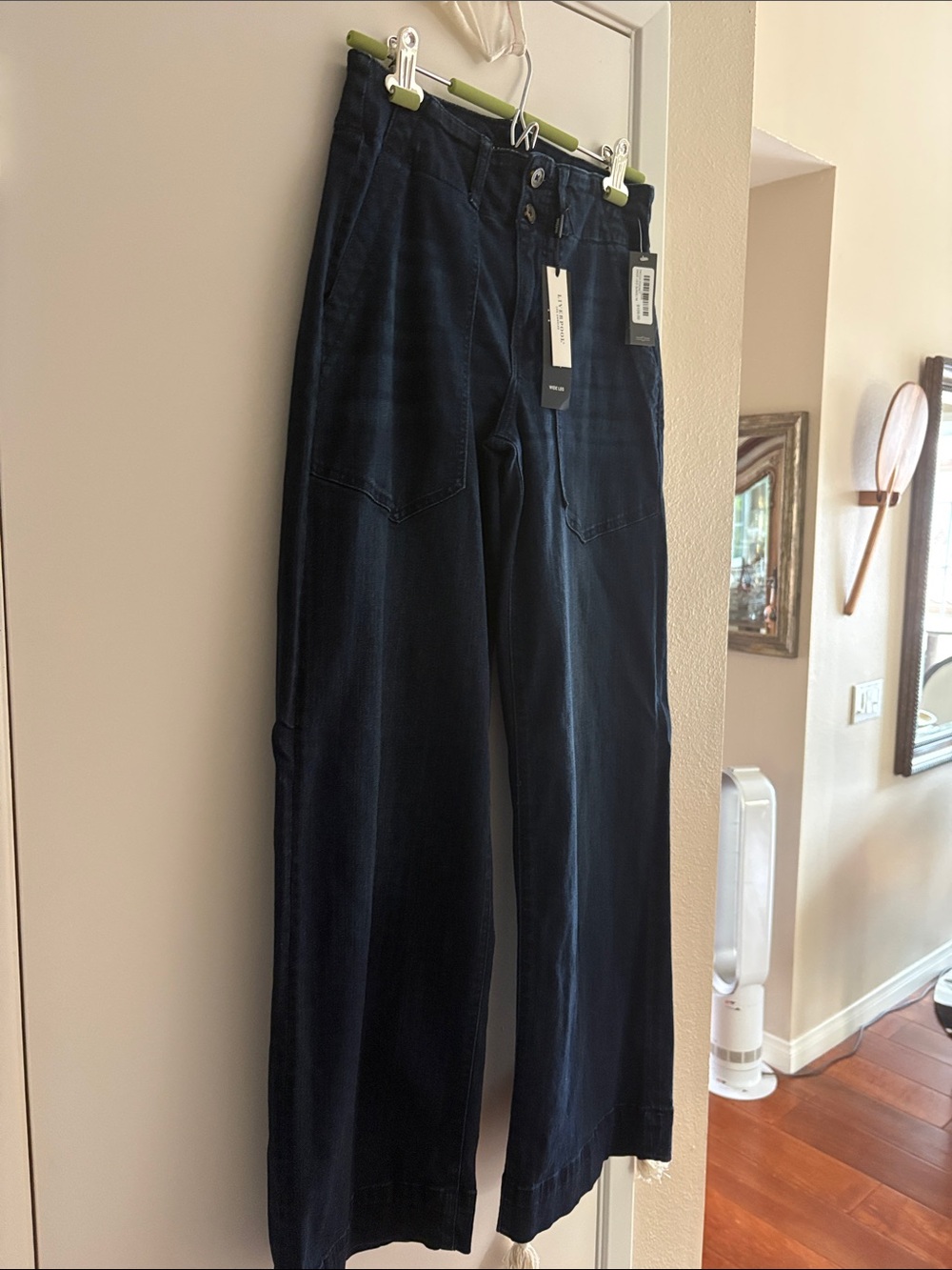Liverpool Women's Stride Hi-rise Wide Leg W/ Trapunto Stitching Dark Navy
